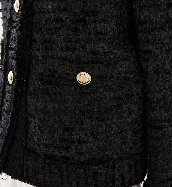 The Store by C' 「【COCUCA】クルーネックツイードジャケット」|ノーカラージャケット|