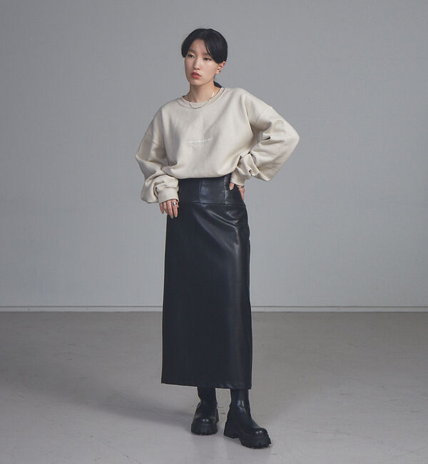 NOMINE「ペンシルフェイクレザースカート」|スカート|