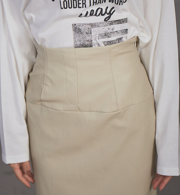 NOMINE「ペンシルフェイクレザースカート」|スカート|