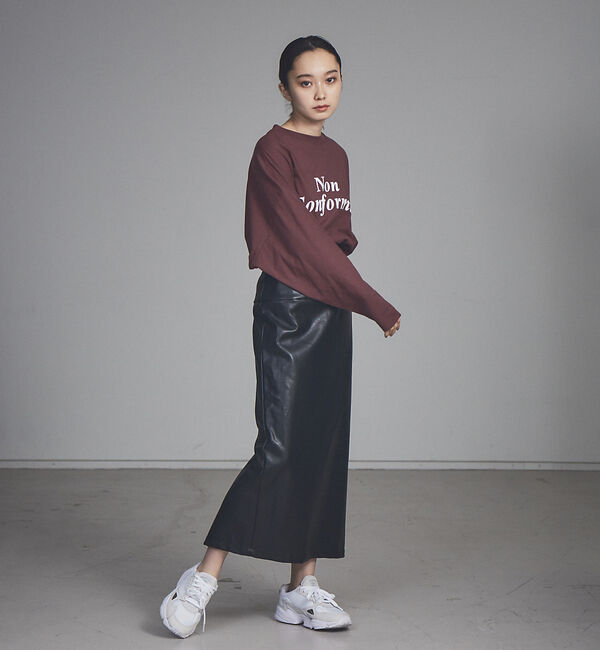 NOMINE「ペンシルフェイクレザースカート」|スカート|