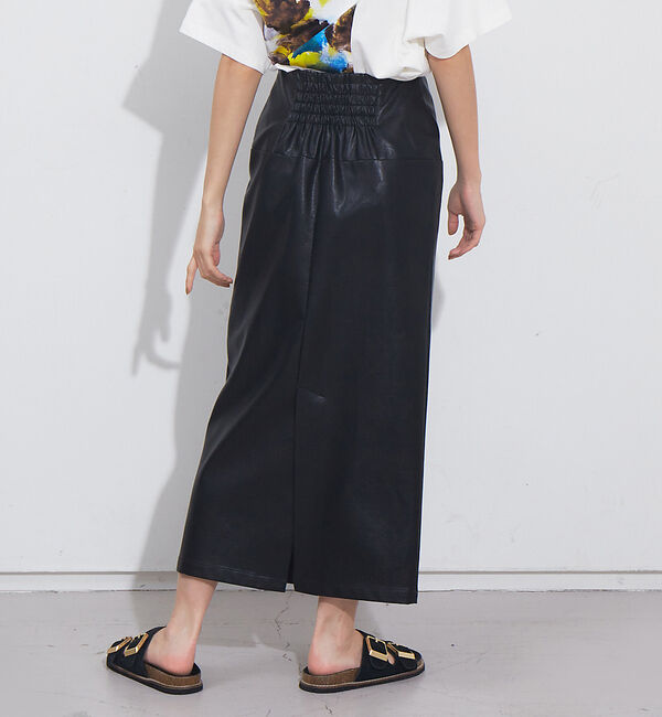 NOMINE「ペンシルフェイクレザースカート」|スカート|