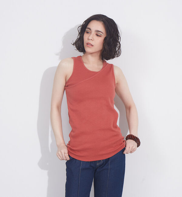 NOMINE「アメスリレイヤードタンクトップ」|キャミソール|オレンジ