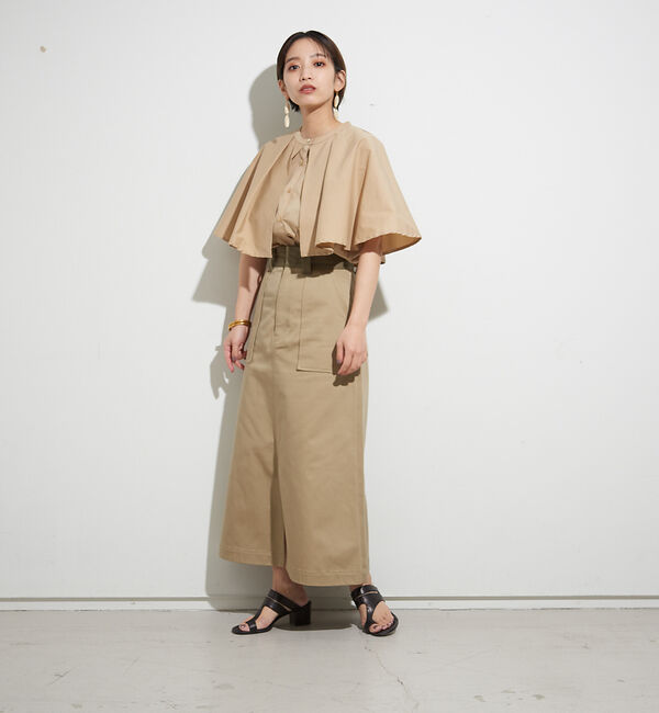 NOMINE「【Dickiesコラボ 別注】ウエスト配色 ベルトチノロングスカート」|スカート|