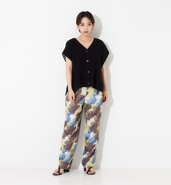 NOMINE「かぎ針カノコ3WAYベストプルーバーカーディガン」|ニット・セーター|