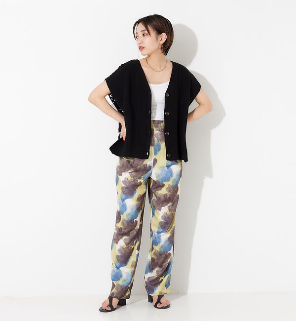 NOMINE「かぎ針カノコ3WAYベストプルーバーカーディガン」|ニット・セーター|