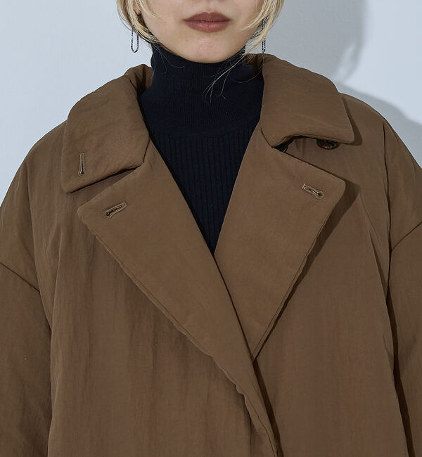 NOMINE「３WAYカラー中綿ロングコート」|ステンカラーコート|
