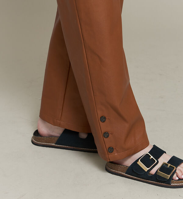 NOMINE「フェイクレザーベイカーパンツ」|カーゴ|