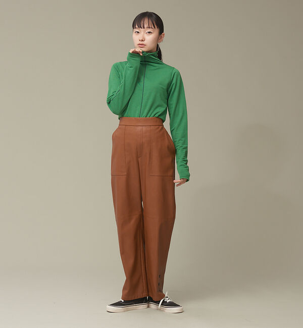 NOMINE「フェイクレザーベイカーパンツ」|カーゴ|