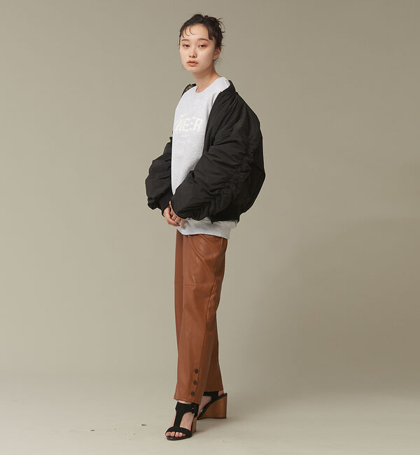 NOMINE「フェイクレザーベイカーパンツ」|カーゴ|
