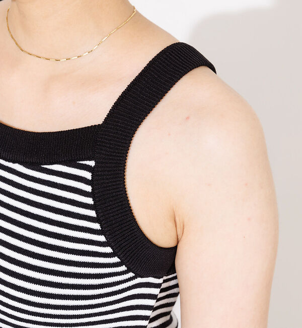 NOMINE「カップイン アメスリ ニット タンクトップ」|キャミソール|