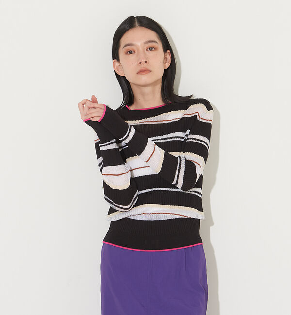 NOMINE「シアーボーダーニット」|ニット・セーター|