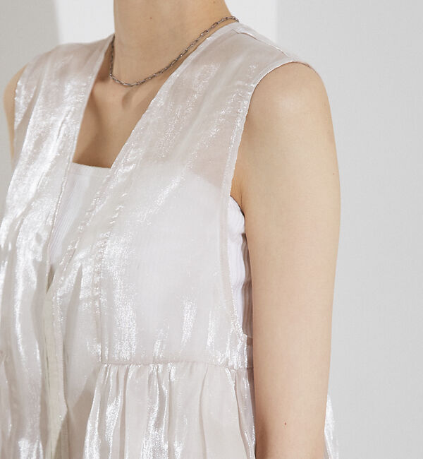 NOMINE「2WAY シャイン シアー フリルベスト」|ベスト・ジレ|