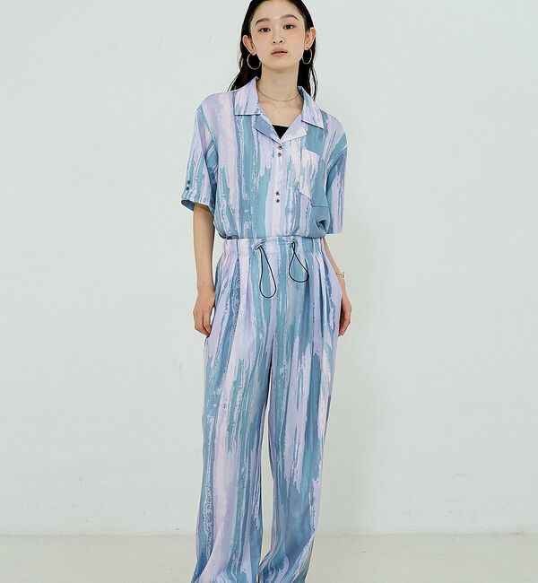 NOMINE「【セットアップ対応】ペイント柄 開襟シャツ【予約】」|シャツ・ブラウス|