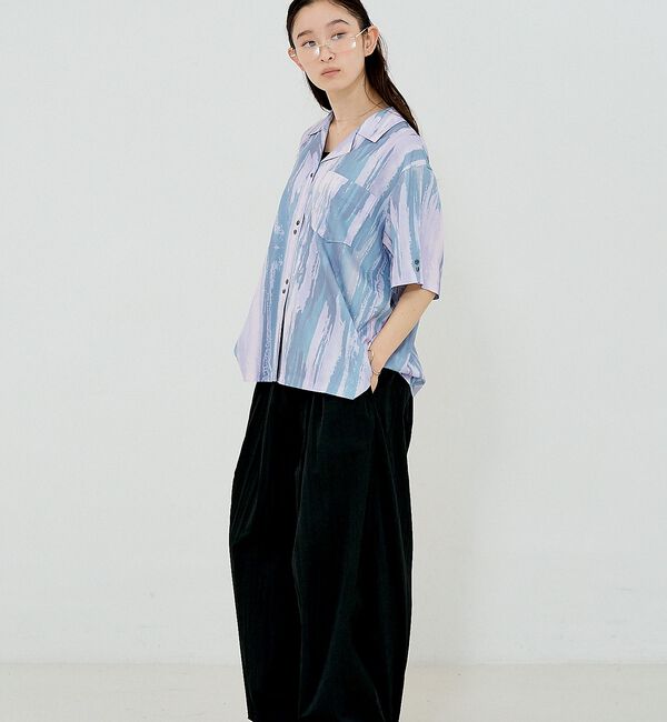 NOMINE「【セットアップ対応】ペイント柄 開襟シャツ【予約】」|シャツ・ブラウス|