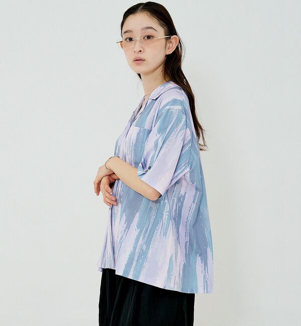 NOMINE「【セットアップ対応】ペイント柄 開襟シャツ【予約】」|シャツ・ブラウス|