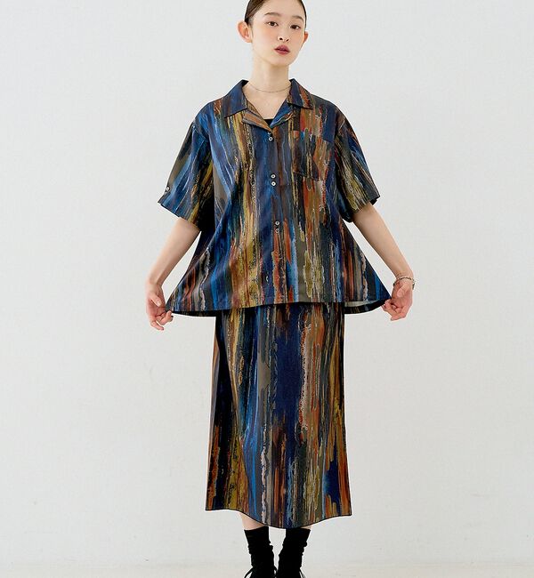 NOMINE「【セットアップ対応】ペイント柄 開襟シャツ【予約】」|シャツ・ブラウス|