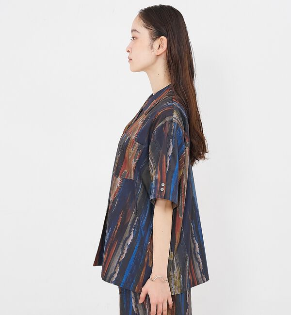 NOMINE「【セットアップ対応】ペイント柄 開襟シャツ【予約】」|シャツ・ブラウス|