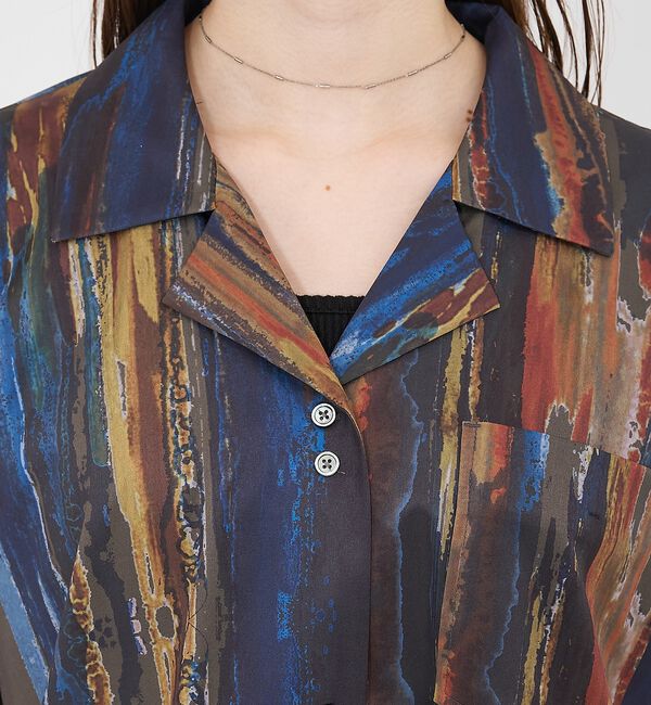 NOMINE「【セットアップ対応】ペイント柄 開襟シャツ【予約】」|シャツ・ブラウス|