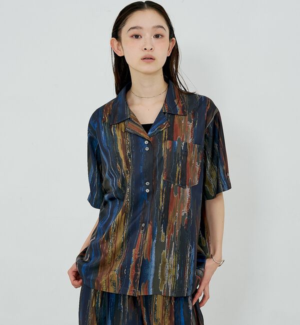 NOMINE「【セットアップ対応】ペイント柄 開襟シャツ【予約】」|シャツ・ブラウス|