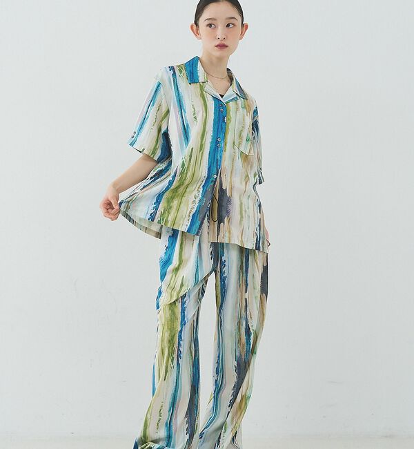 NOMINE「【セットアップ対応】ペイント柄 開襟シャツ【予約】」|シャツ・ブラウス|