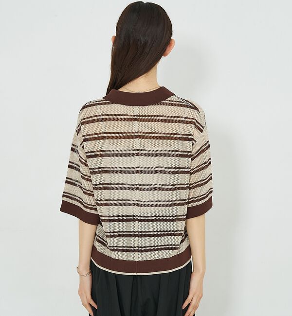 NOMINE「メッシュ ポロニット【予約】」|ニット・セーター|