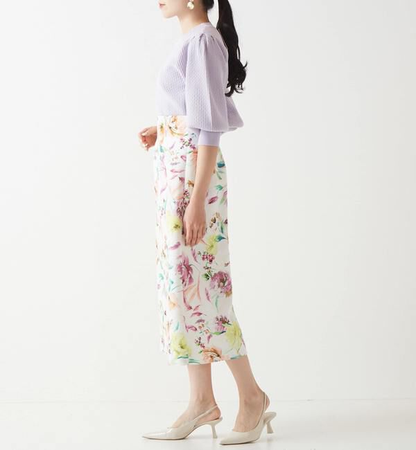 TIARA「花と羽タイトスカート」|スカート|