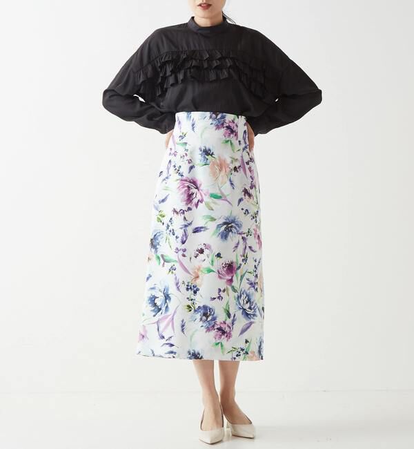 TIARA「ラインフリルブラウス」|シャツ・ブラウス|