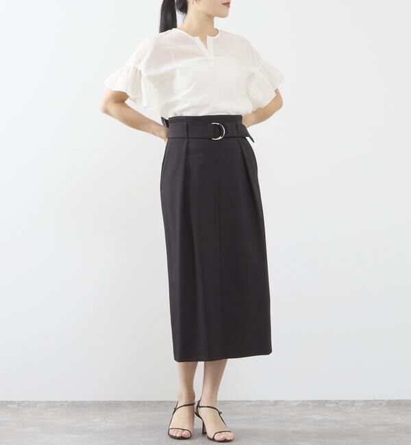 TIARA「スキッパーフリルスリーブブラウス」|シャツ・ブラウス|