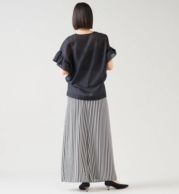 TIARA「スキッパーフリルスリーブブラウス」|シャツ・ブラウス|