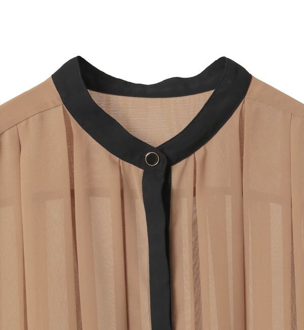 TIARA「バイカラープリーツトップス」|シャツ・ブラウス|