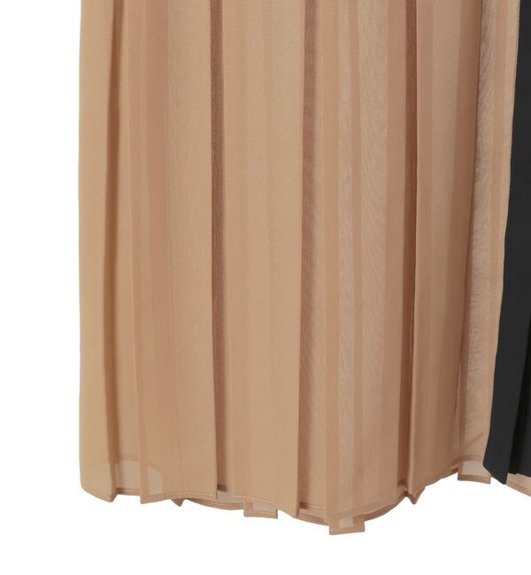 TIARA「バイカラープリーツトップス」|シャツ・ブラウス|