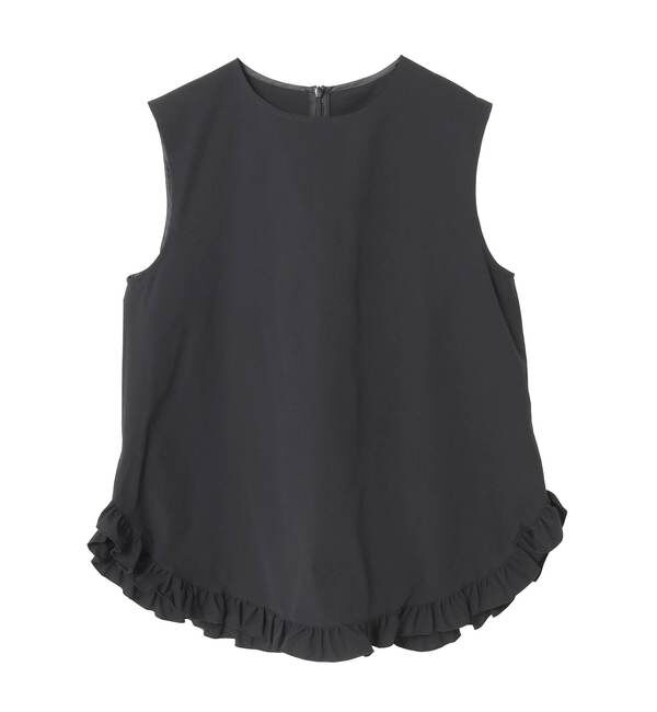 TIARA「《定番》フリルヘムノースリーブブラウス（セットアップ可）」|シャツ・ブラウス|