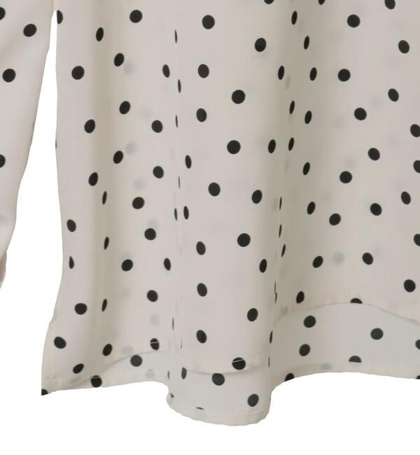TIARA「ドットプリントフリルブラウス」|シャツ・ブラウス|