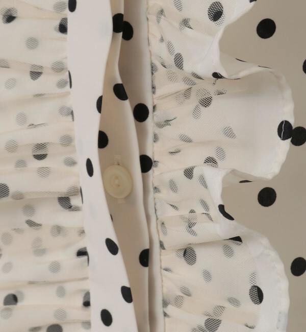 TIARA「ドットプリントフリルブラウス」|シャツ・ブラウス|