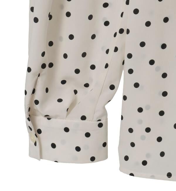 TIARA「ドットプリントフリルブラウス」|シャツ・ブラウス|