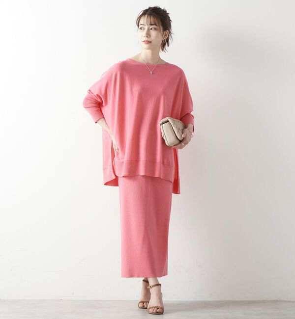 Liesse「リブニットスカート（セットアップ対応可）」|スカート|ピンク