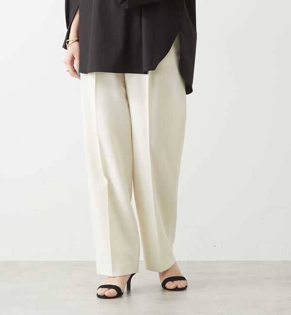 Liesse「オックスハイウエストパンツ（セットアップ対応可）」|その他|アイボリー