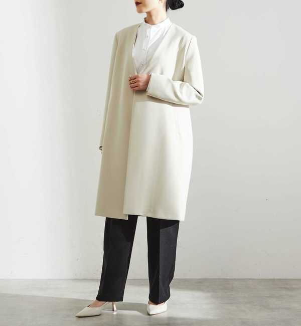 Liesse「Vネックコート」|その他|ベージュ