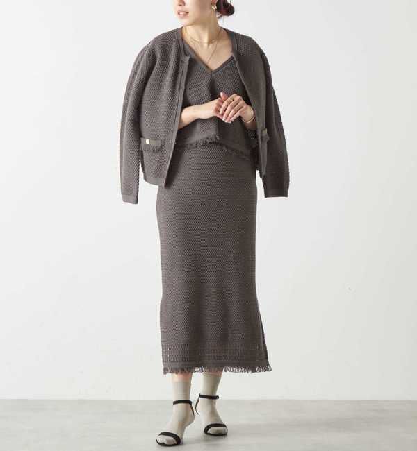 Liesse「ニットツイードスカート」|スカート|