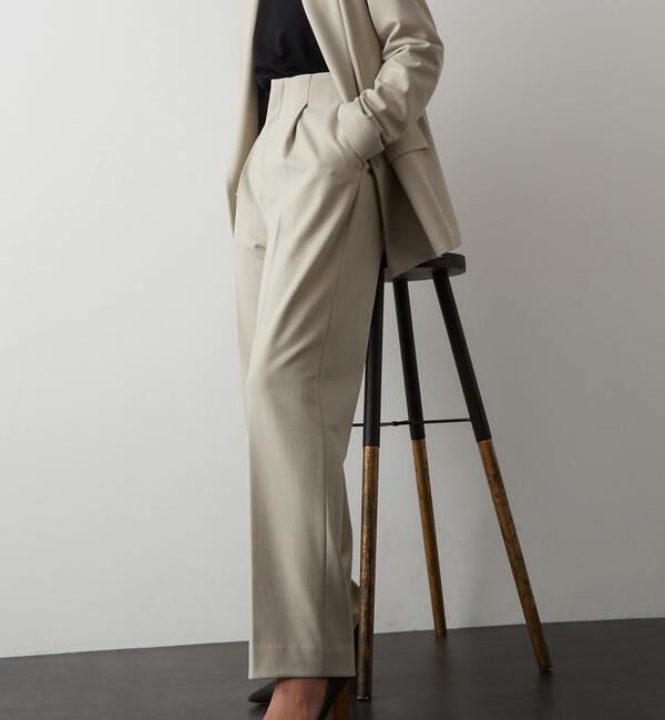 Liesse「タックゆるパンツ（セットアップ対応可）」|その他|ベージュ