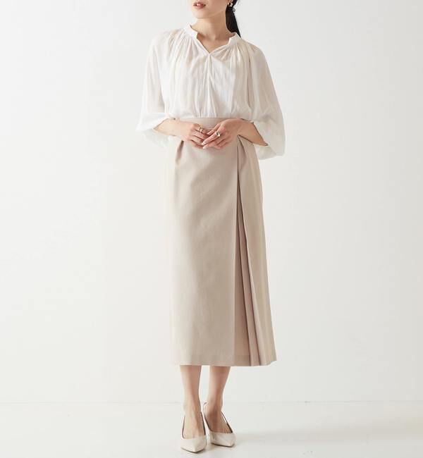 Liesse「ギャザーネックブラウス」|シャツ・ブラウス|