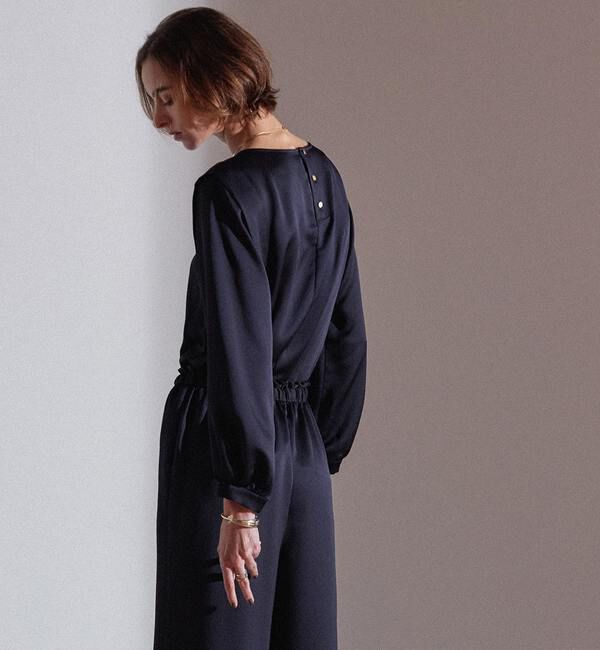 Liesse「サイドタックブラウス」|シャツ・ブラウス|ネイビー