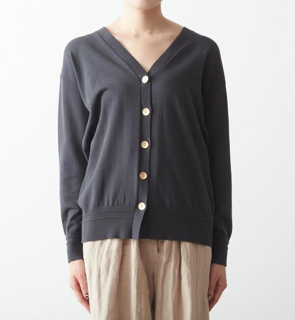 Liesse「アクセント釦カーディガン」|カーディガン|