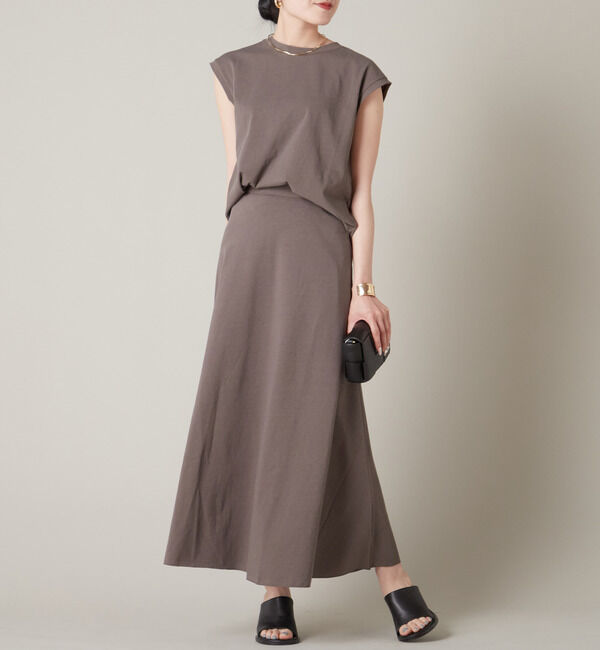 Liesse「カットソーフレアスカート（セットアップ対応）」|スカート|