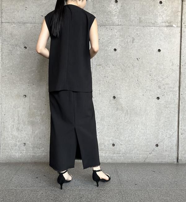 Liesse「ラップ風フリンジタイトスカート（セットアップ対応）」|スカート|