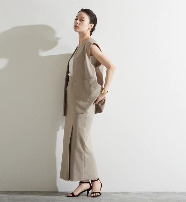 Liesse「ラップ風フリンジタイトスカート（セットアップ対応）」|スカート|