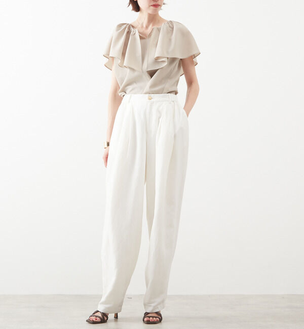 Liesse「ケープカラーブラウス」|シャツ・ブラウス|