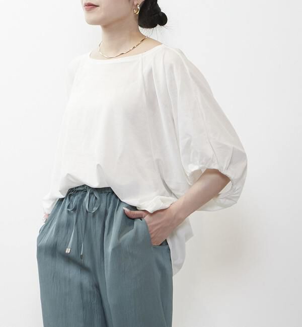 Liesse「ギャザードルマンブラウス」|Tシャツ・カットソー|ホワイト