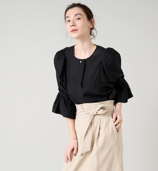 Liesse「袖フリルブラウス」|シャツ・ブラウス|