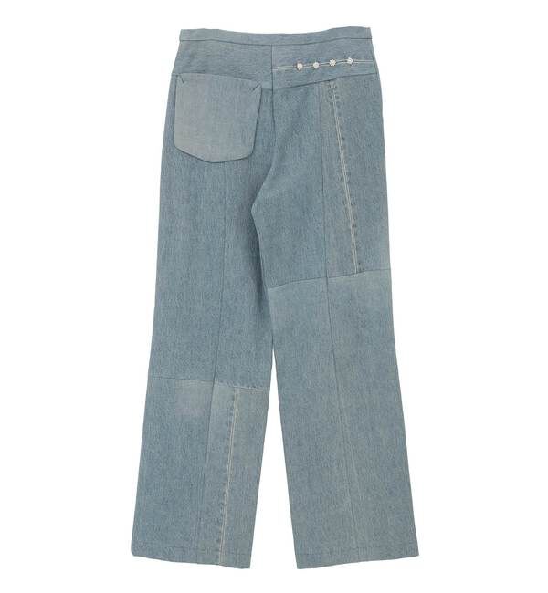SOFFITTO「【KURO/クロ】Patchwork-inspired denim pants」|デニム|